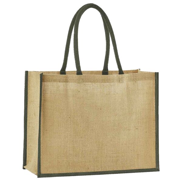Natural starched jute classic shopper Thumbnail