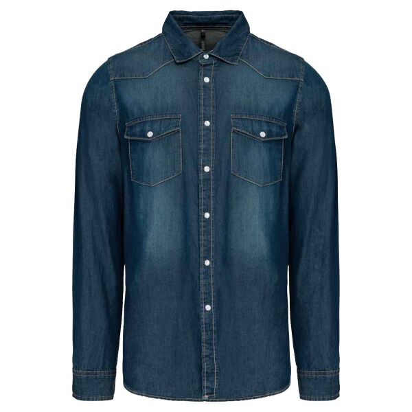 Men's long-sleeved denim shirt Thumbnail