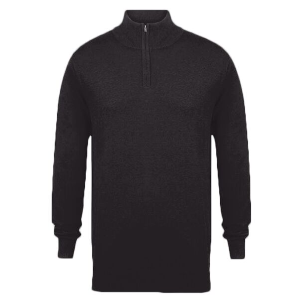 Henbury Zip Neck Sweater Thumbnail