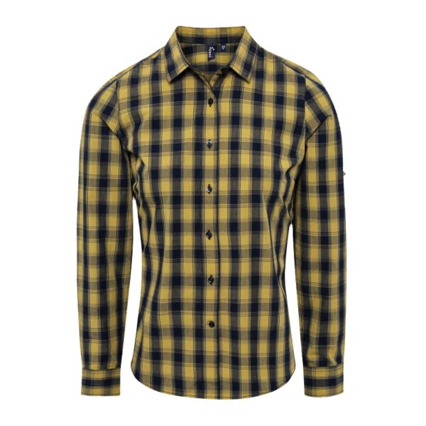 Women's Mulligan check cotton long sleeve shirt Thumbnail