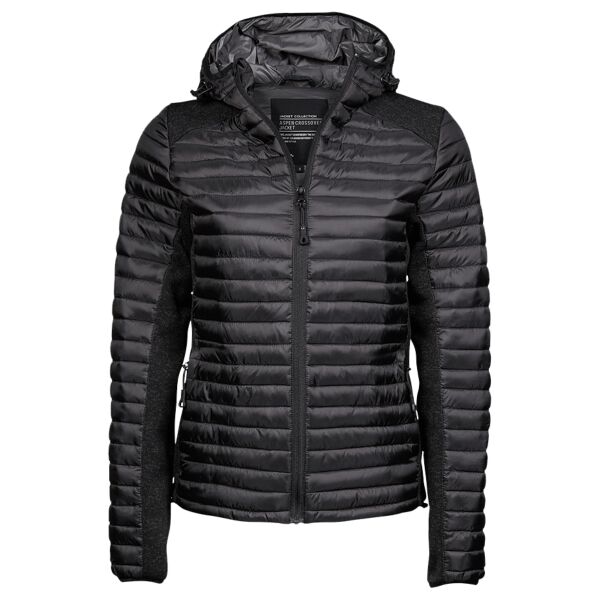 Tee Jays Ladies Crossover Hooded Padded Outdoor Jacket Thumbnail